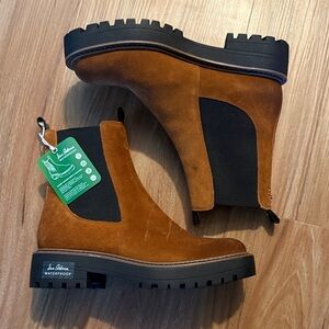 Sam Edelman Waterproof Chelsea Ankle Boots - Brown Suede